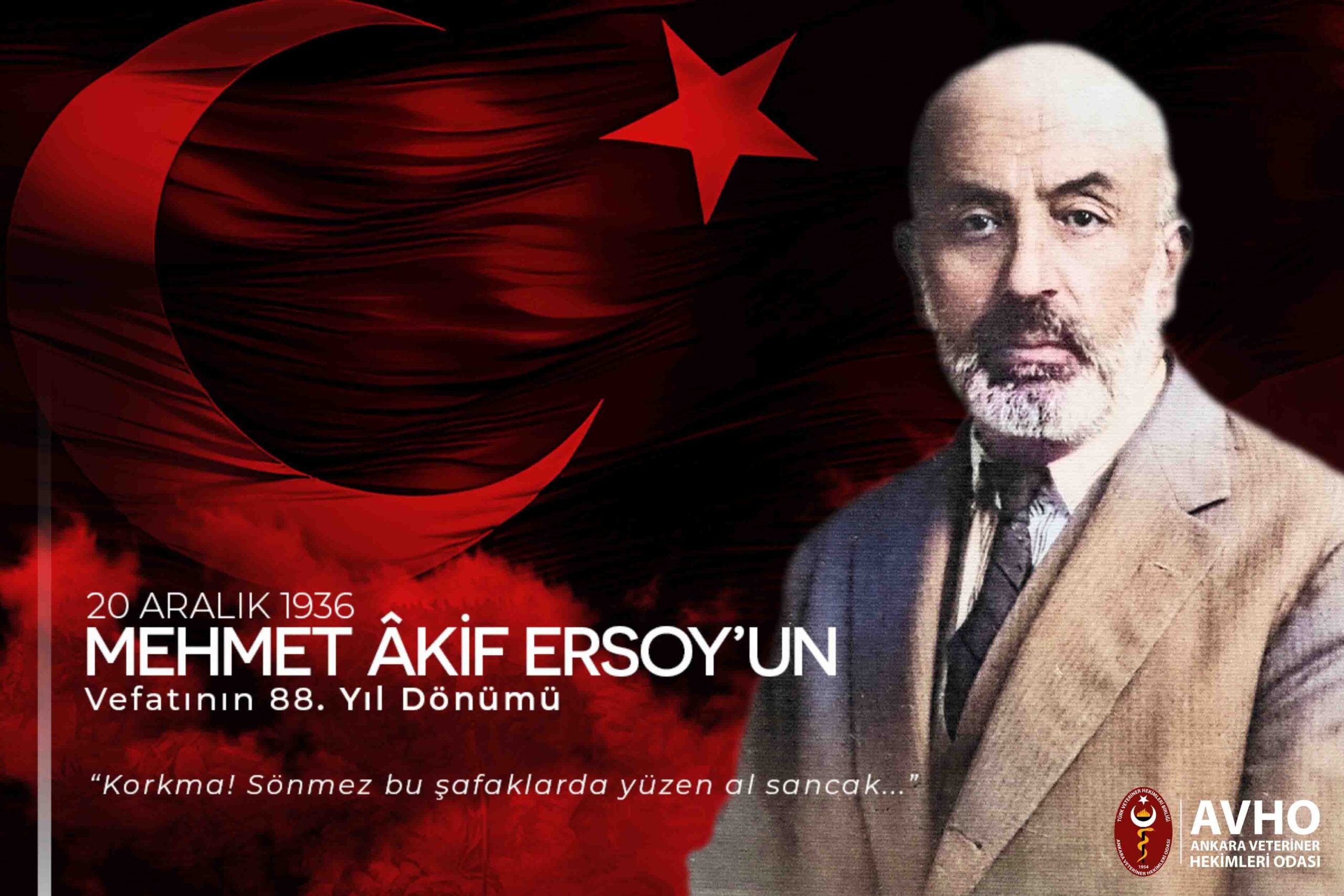 Vatan Şairimiz Mehmet Âkif Ersoy’u Vefatının 88. Yıl Dönümünde Saygı ve Rahmetle Anıyoruz!